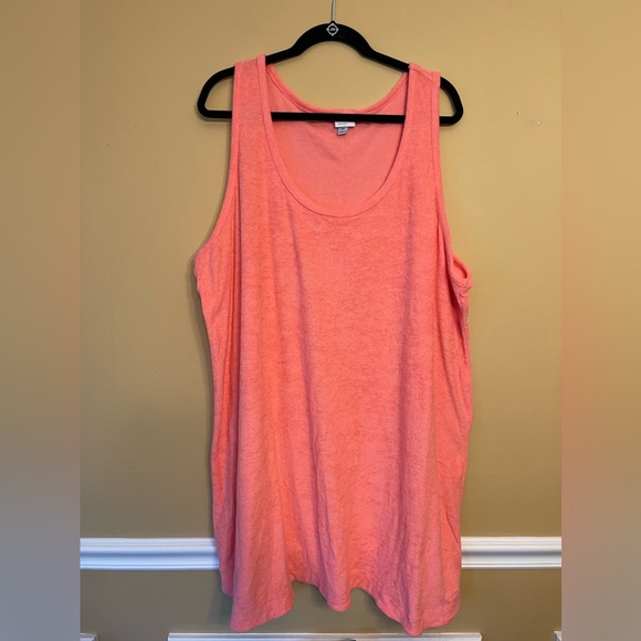 Women's Terry Tank Dress - a New Day - Plus Swim Cover Up - Picture 2 of 8